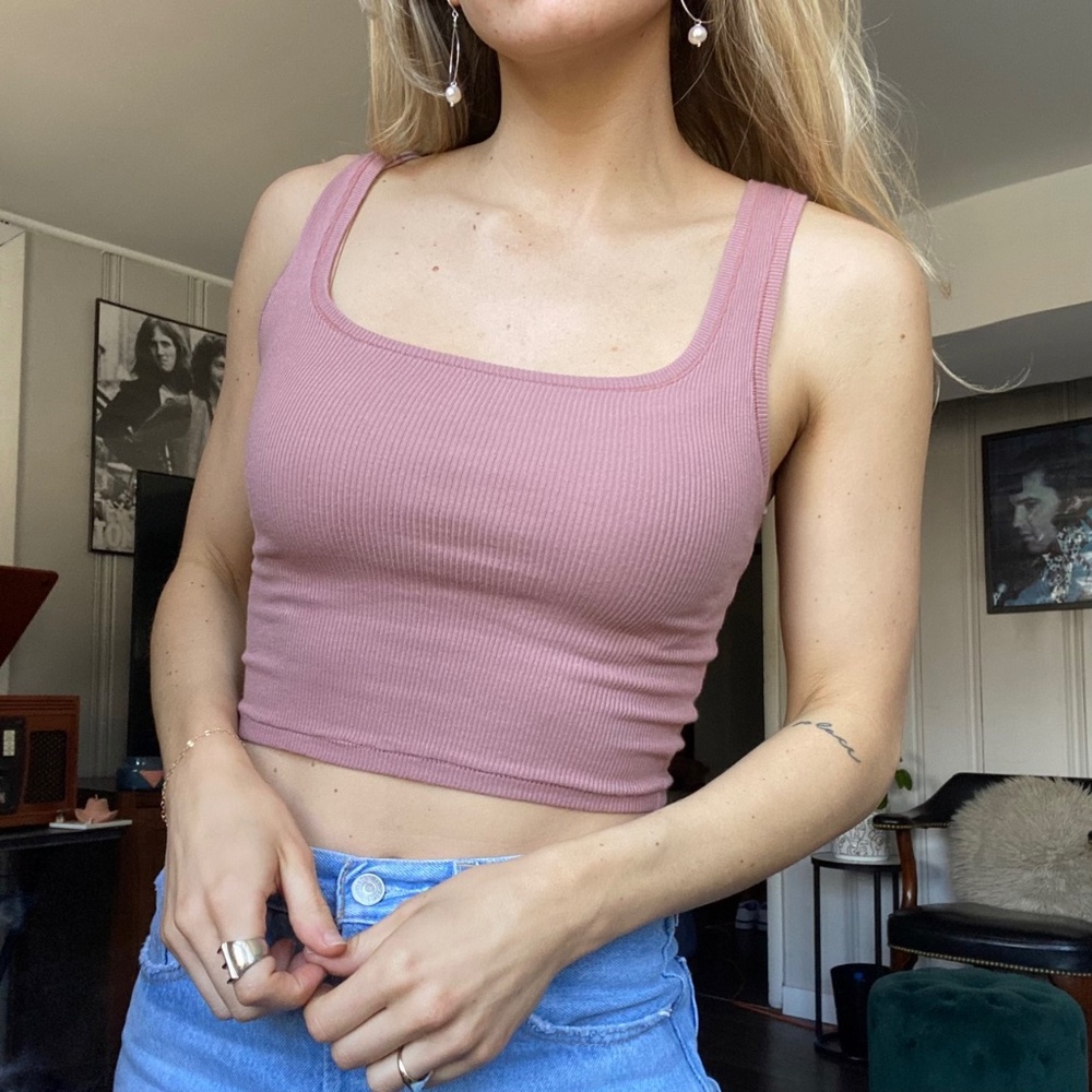 SKIMS Cotton Rib Tank in Sienna - Size S